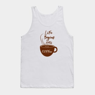 Life Begins After Coffee Tank Top